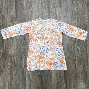 Floral Print Tunic Top